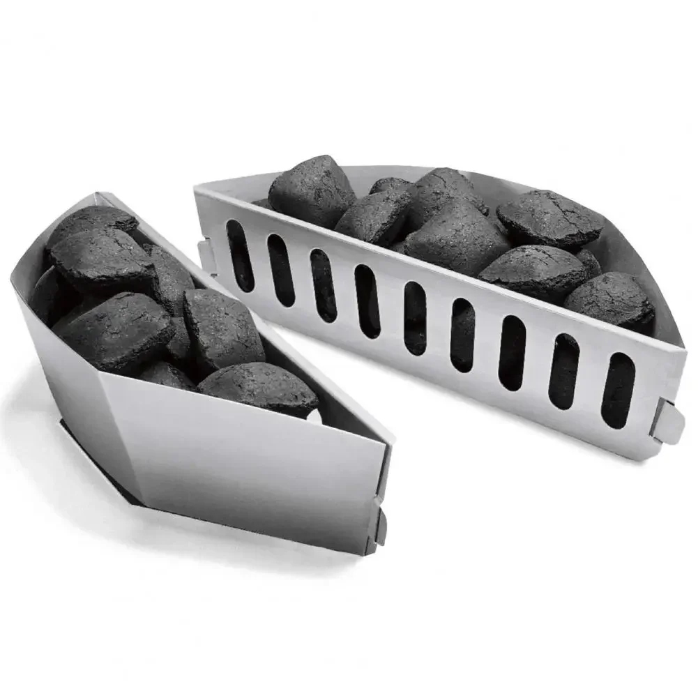 Safe Charcoal Holders Char-Basket Rustproof Heat-Resistant Wood Chips Charcoal Briquette Holder Outdoor BBQ Grilling Accessories