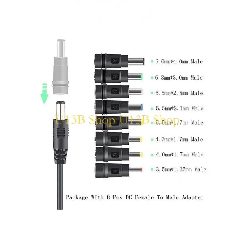U13B DC5521 Power Cable 5.5x2,1 мм с 8 разъемами поддерживает до 3A ток