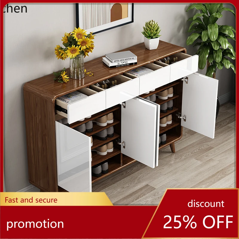 ZMLShoe Cabinet for Home Entrance, New Solid Wood Model, Outdoor and Indoor Living Room Entryway Cabinet, Large Capacity Storage