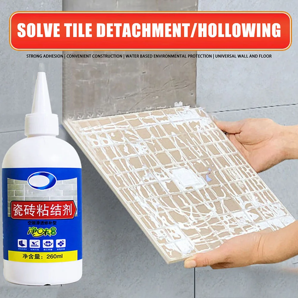 

1/2pcs Strong Ceramic Tile Paste Adhesive Floor Tile Repair Agents Repair Glue For Home Toilet Bedroom Kitchen For DIY Cement