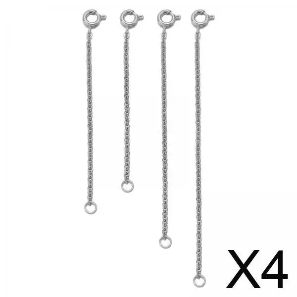 

4x Necklace Extenders Chain Lobster Clasps Connector Delicate Tail DIY Jewelry Making Necklaces Choker Bracelet Findings