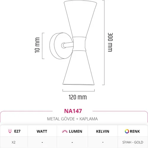 Applique da interno bidirezionale Nevo NA147