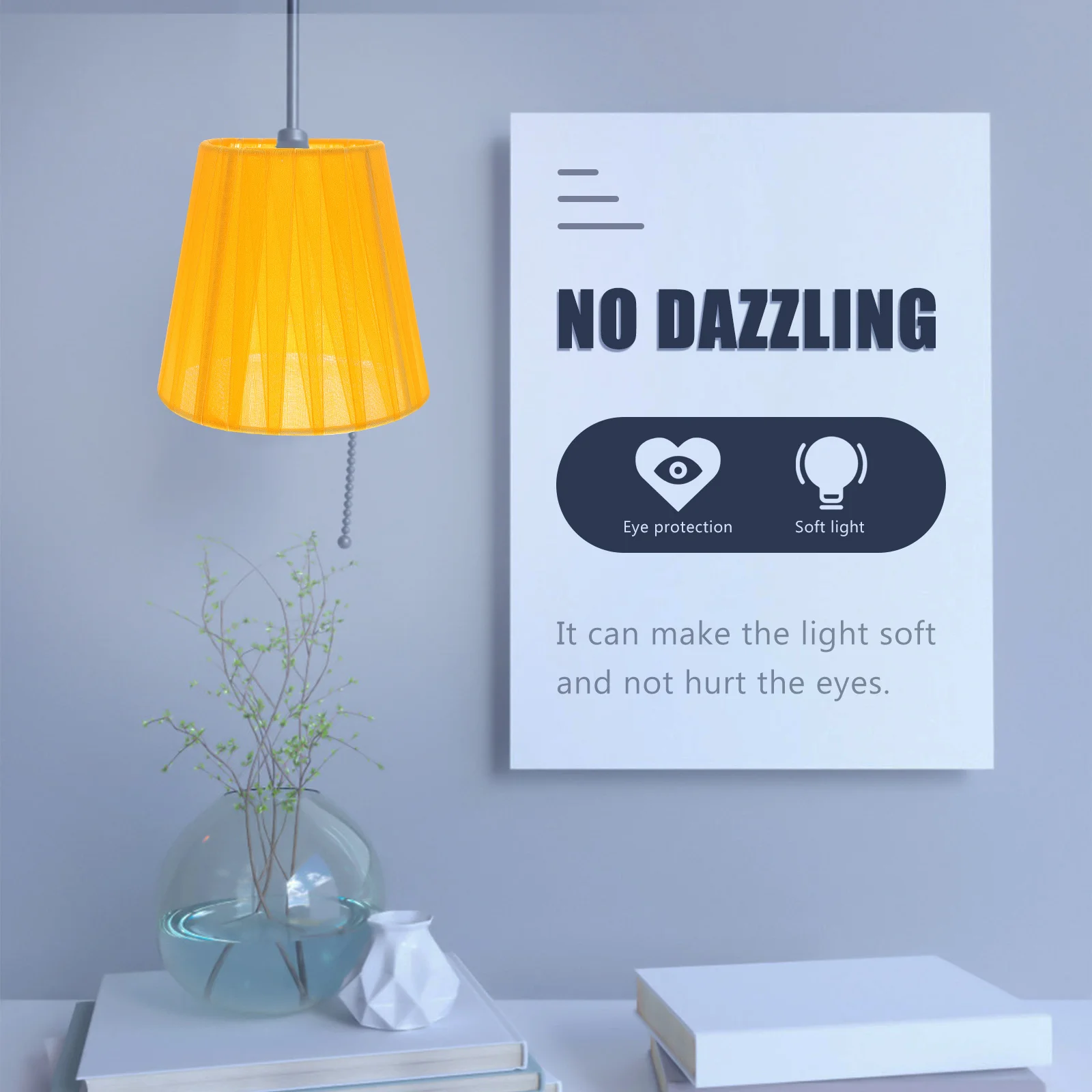 غطاء مصباح منزلي بتصميم شاش شفاف سهل التركيب لمصباح مكتب الطاولة وإضاءة المزاج الدافئ وغطاء خفيف داخلي للديكور #4