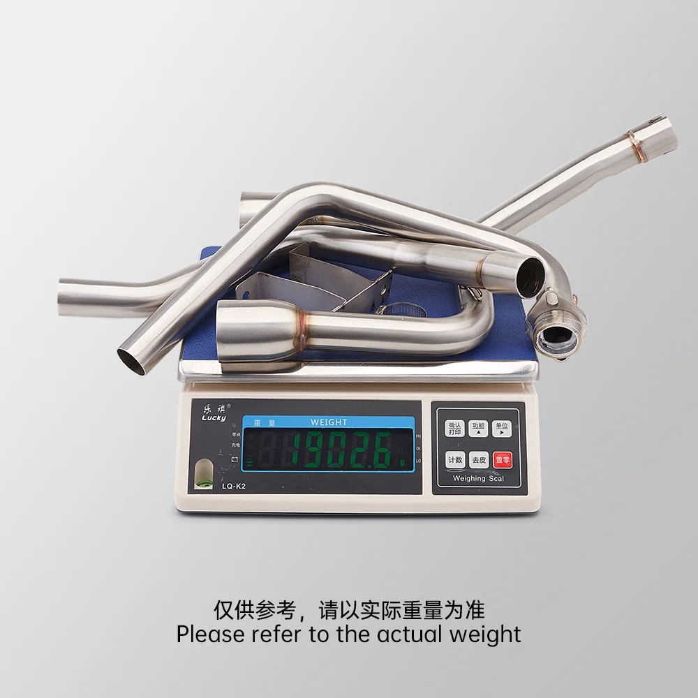 Stainless Steel Underbody Dual Outlet Front Header Connect Pipe 51mm Full Exhaust System for GSXR150 GSX-R150 GSX-S150 Motorcycl