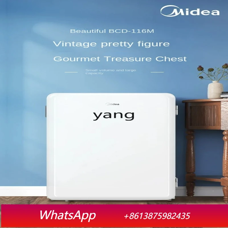 

LH 116l Single Door Double Temperature Maternal and Child Beauty Small Retro Refrigerator Freeze Storage Dormitory