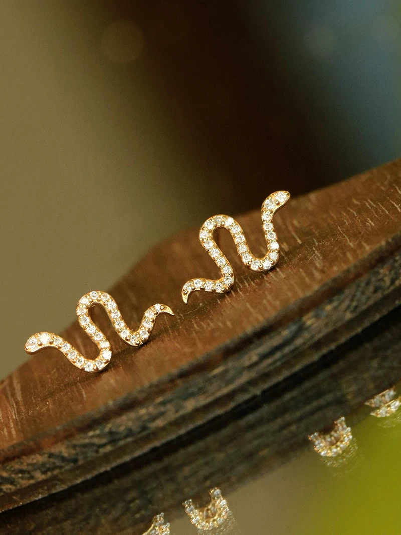 LUOWEND 100% 18K Białe/Żółte Z – Diamond Stud Earrings recenzja i cena
