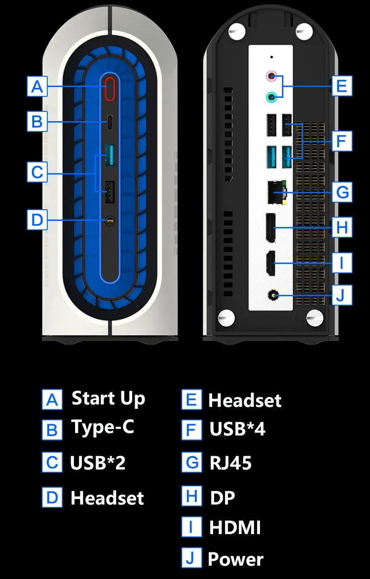 2023 portátil mini computador windows 10 desktop escritório micro computadores intel core I5-9300H 16gb + 1tb hdmi 6xusb minipc nuc pc wifi win11