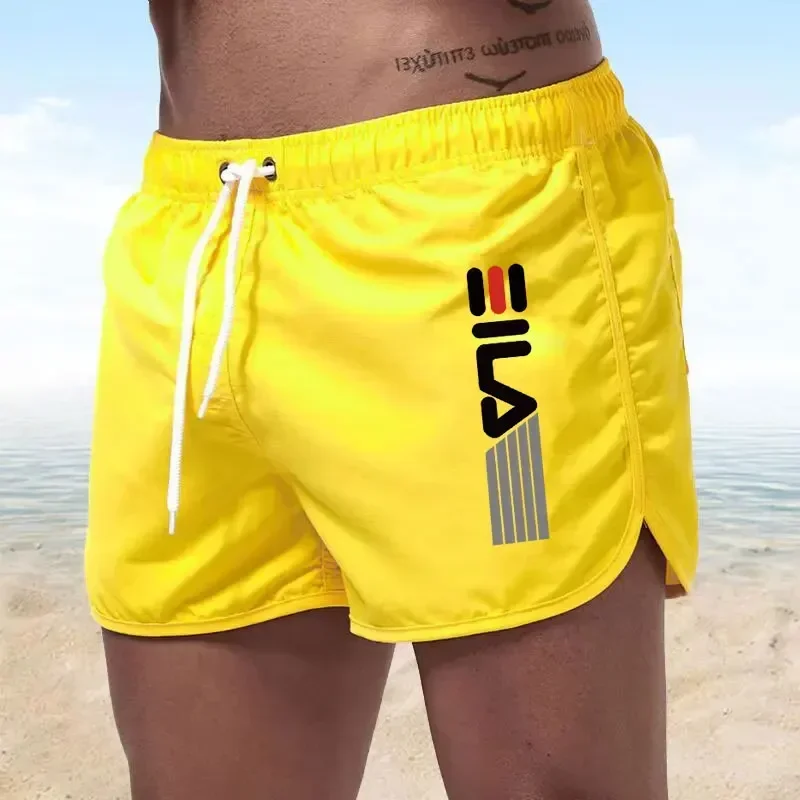Pantalones cortos de verano para hombre, pantalones cortos de natación de secado rápido, pantalones de playa transpirables de secado rápido, pantalones de fitness para hombre, pantalones cortos con cintura elástica