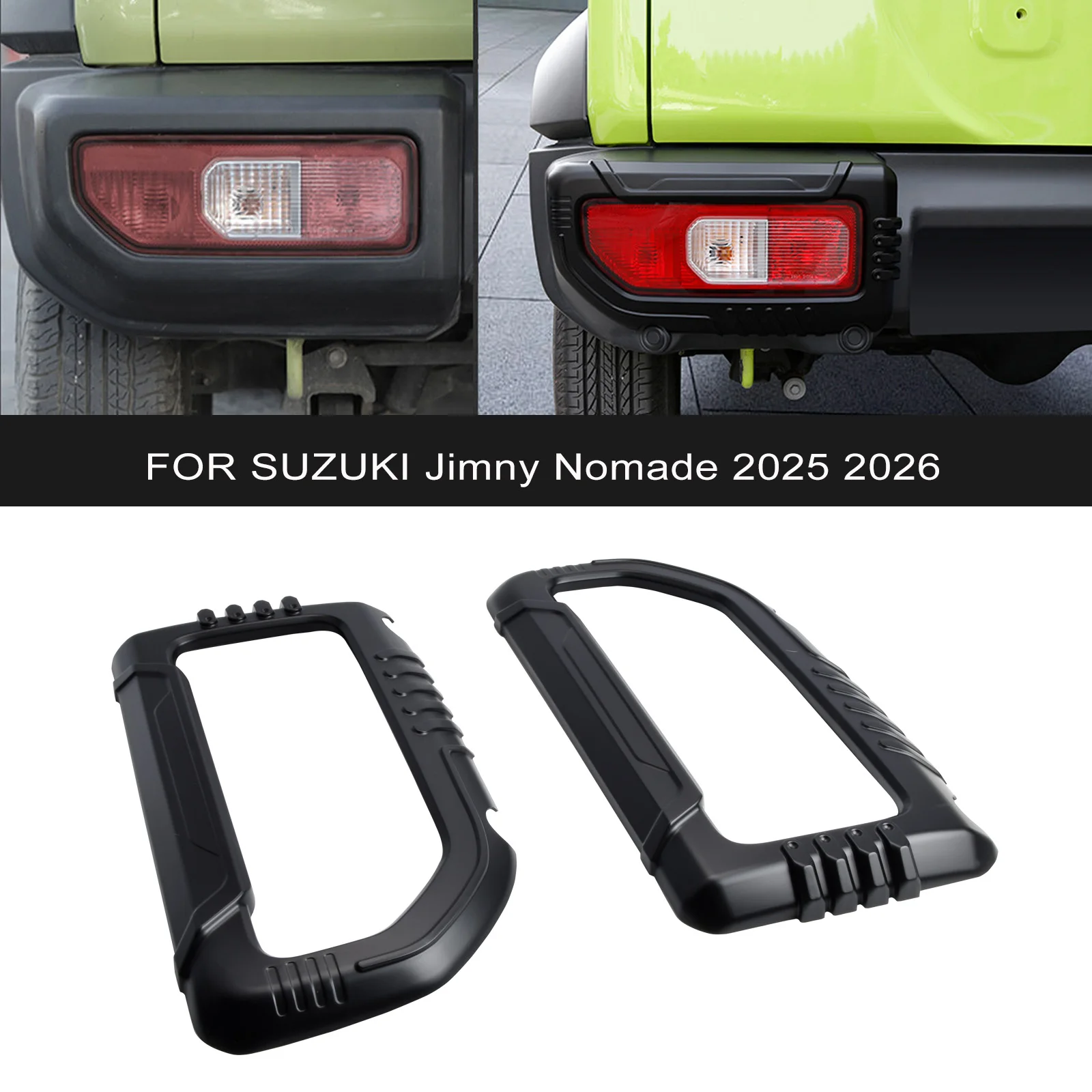 Für Suzuki Jimny 5-Türer 2023 2025 Nomade Nebelschlussleuchten-Rahmenverkleidung Matt Schwarz Universal Links Rechts Zubehör