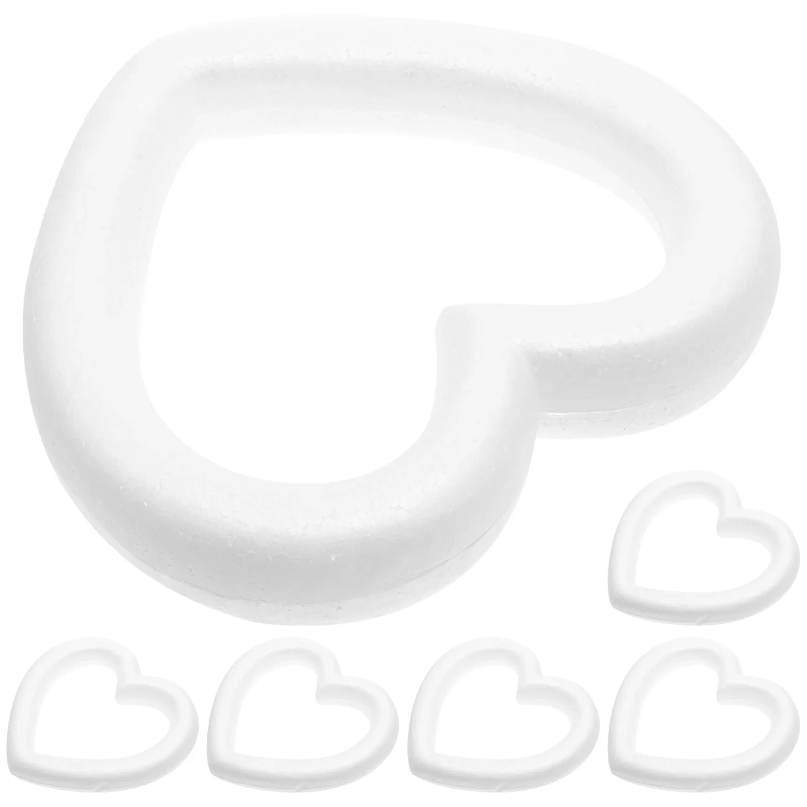 

Набор из 6 полистирольных колец для венков в форме сердца для рукоделия и декора на зимние праздники, для дома, школы и класса