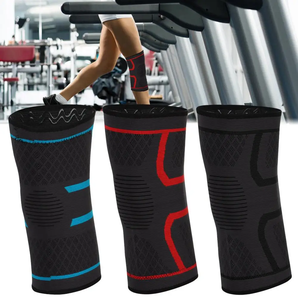 Good Nylon Polyester Compression Knee Pad Sleeve 5 Colors Elastic Knee Wrap Brace Elastic Nylon Basketball Volleyball