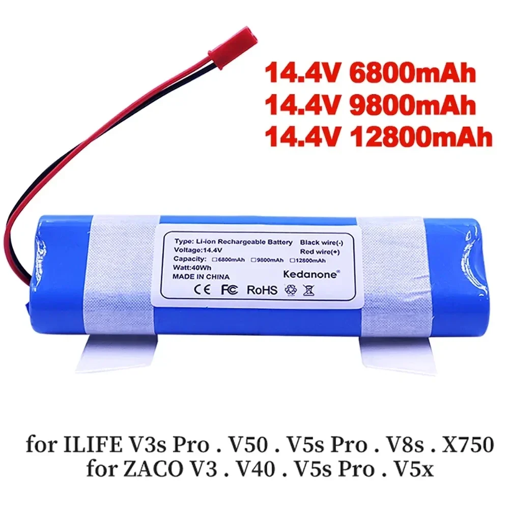 

Upgrade 14.8V 12800mAh Lithium Battery for ILIFE V5 V5s V50 V3 plus v3s pro Robot Vacuum Cleaner ILIFE v5s pro battery