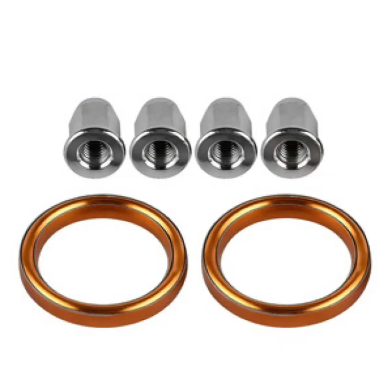 Exhaust Gasket Seal Ring M6 Dome Nut Kit Chrome Plated For Motorbike Motorcycle Exhaust Pipe Aftermarket Replacement Hardware view 4
