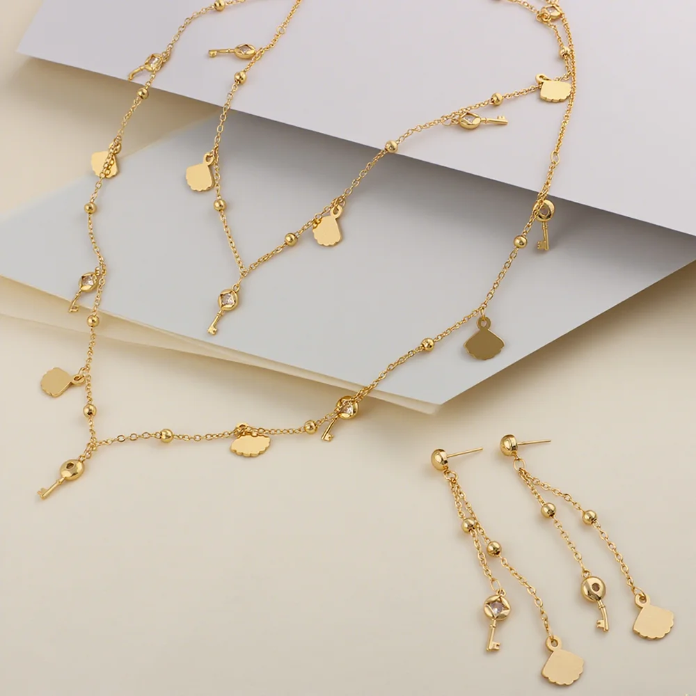 

316L Stainless Steel Gold Color Long Necklace For Women Fashion Dainty Choker Clavicle Chain Jewelry Gift Wedding