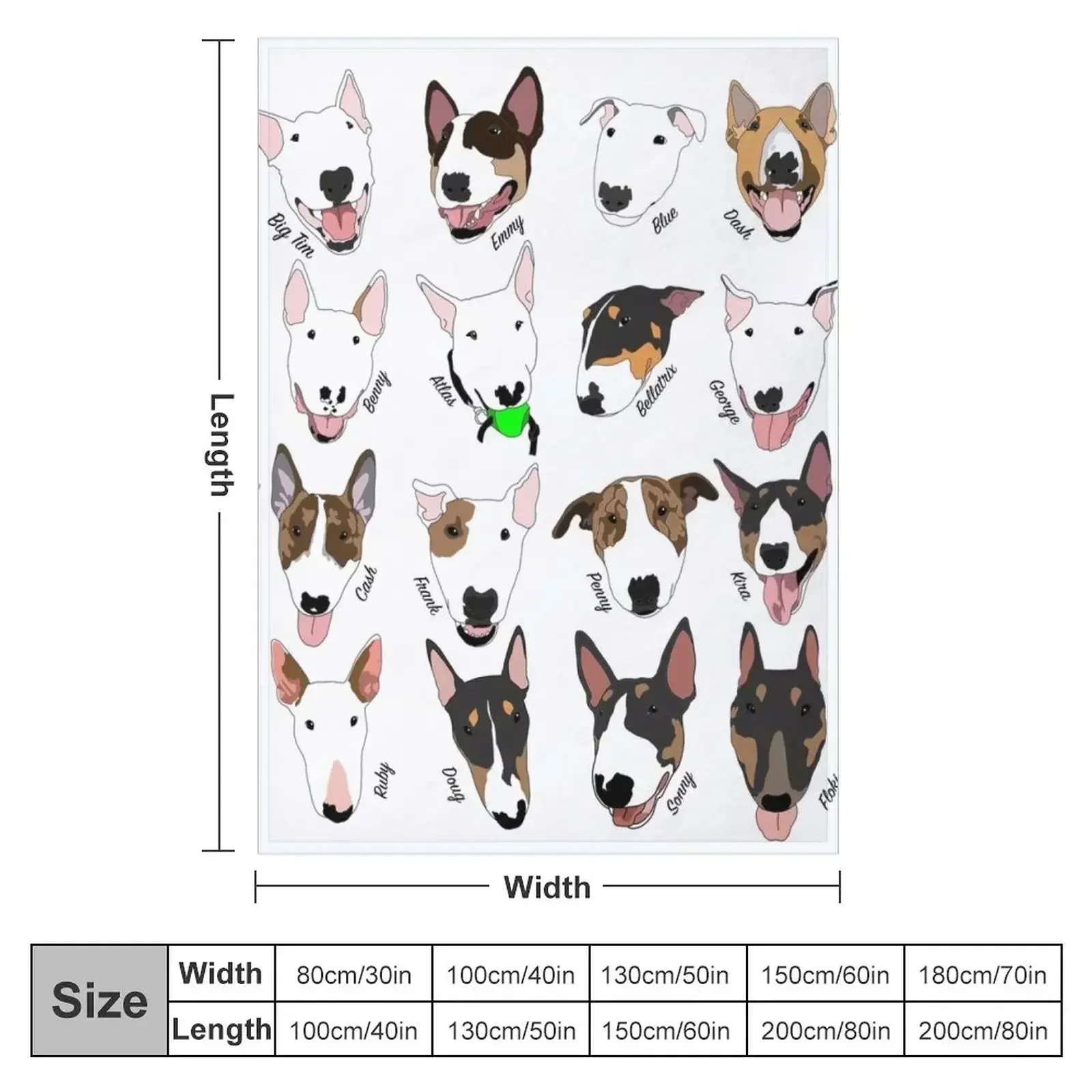 Glasgow Bull Terrier Club Throw Blanket couch cozy soft plush fuzzy picnic outdoor blanket