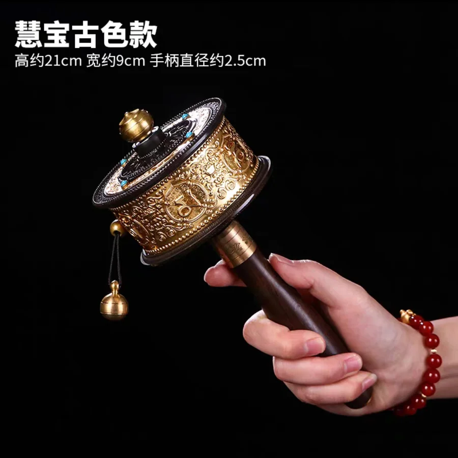 Wholesale Buddhist supplies Greco-Buddhist Nepal India Buddhism recite chant scriptures prayer Rotating wheel ZHUANJINGLUN