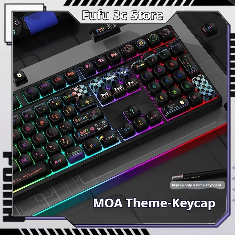 

Creative Mechanical Keyboards Keycap Moa Height Shading Pbt Material Thermal Sublimation Ergonomic Laptop Tablet Keyboard Keycap