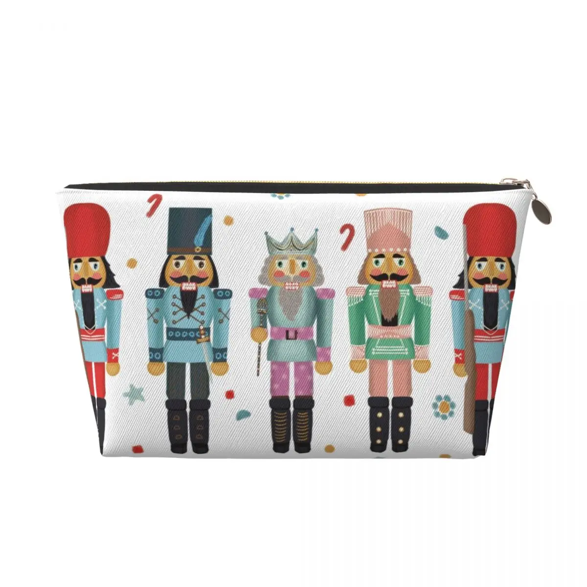 Custom Nutcracker Party Cosmetic Bag Large Capacity Christmas Nutcrackers Toy Soldier Makeup Case Beauty Storage Toiletry Bags