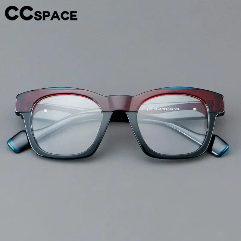 R57583 Retro Acetate Reading Glasses Fashion Color-Blocked Optical Presbyopia Eyeglasses Diopter +50+100+150+200+250+300+350