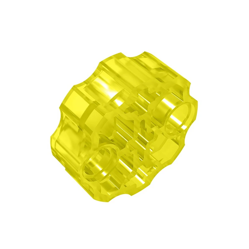 Gobricks GDS-1074 Technical, Axle Connector Block Round with 2 Pin Holes and 3 Ax compatible with lego 98585 31511 31520