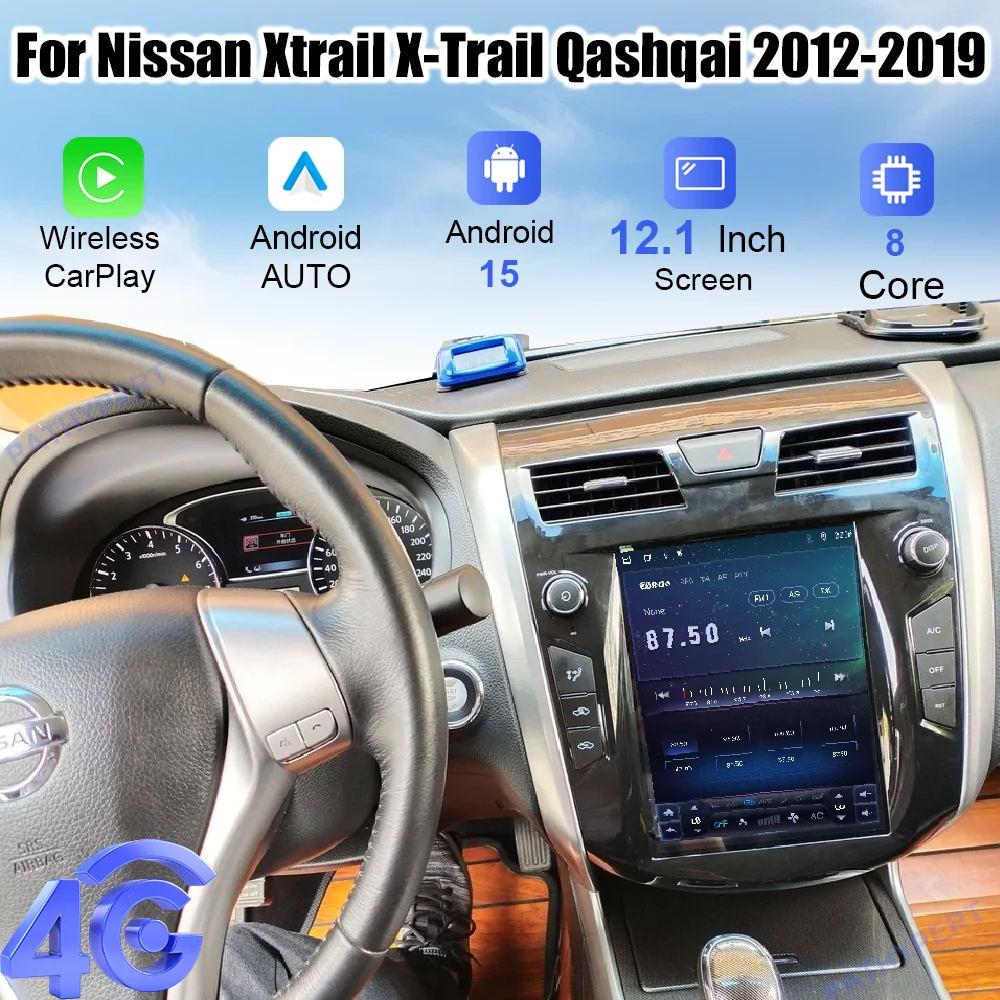 

Android 15 For Nissan Xtrail X-Trail Qashqai 2012-2019 12.1" Car Multimedia Player Screen Radio Auto Bluetooth Stereo Head Unit