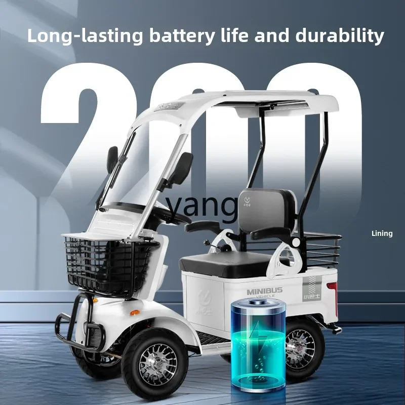 YJQ double scooter four-wheel electric elderly home transfer sightseeing car