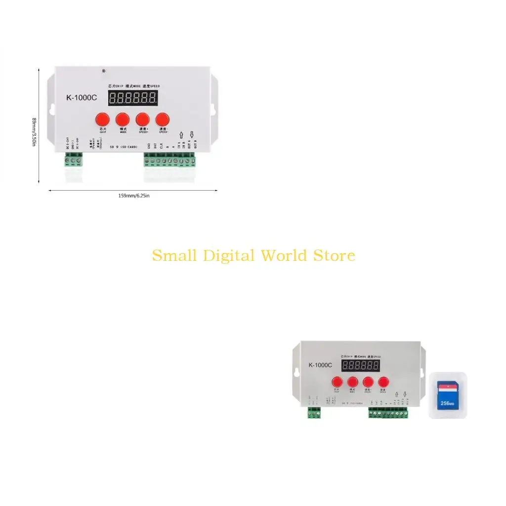 

77UB для карты обновления K1000C, управление светодиодным пиксельным контроллером с полосой ЖК-экрана