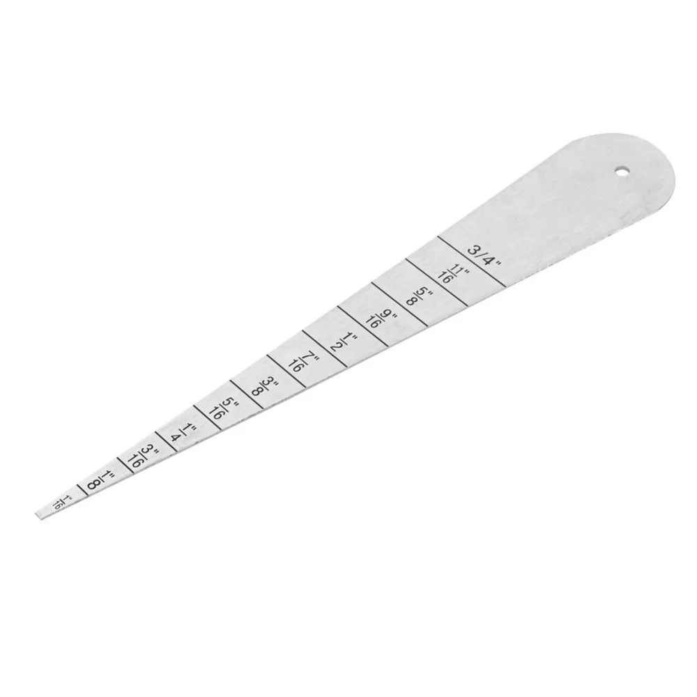 

Измерительная линейка из нержавеющей стали 1/16"-3/4"(2-20 мм) с точностью 1 мм, клиновидная конструкция, метрическая и дюймовая системы