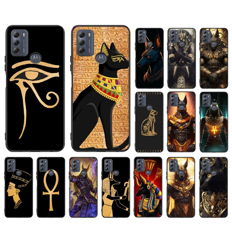 Phone Case For Moto G84 G22 G32 G42 G52 G62 G53 G72 G60 G60S G100 G10 G20 G30 G13 G50 G 5G G Pure Egypt Nefertiti Anubis Pharaoh