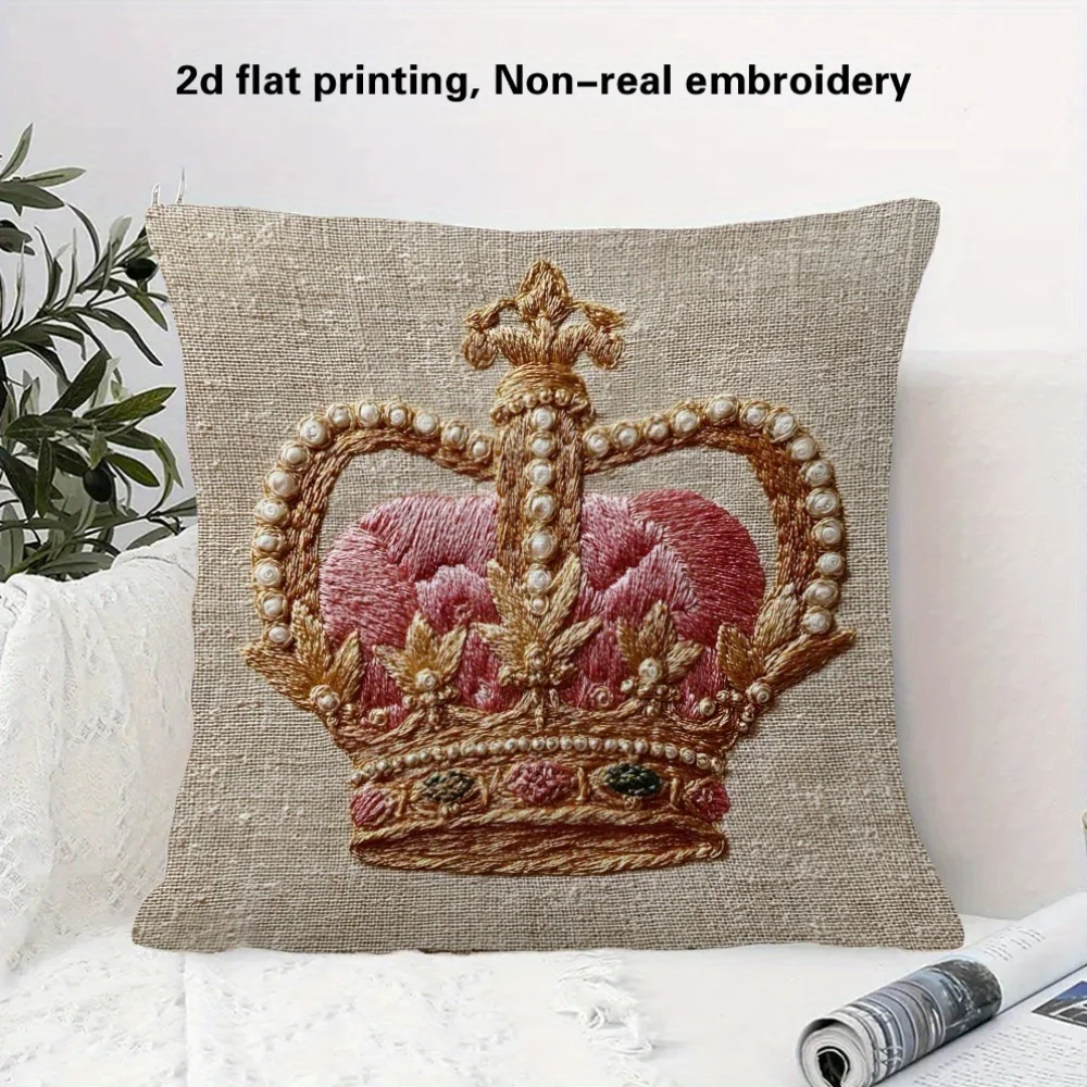 2D-Flat Vintage Embossed Style Decorative Throw Pillow Covers, Boho Animal & Floral Print Cushion Cases for Home Sofa Bed Decor