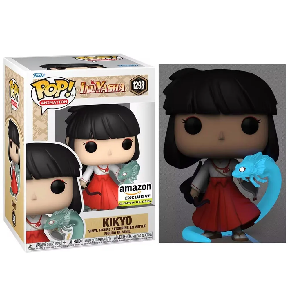 Funko Pop Animation Inuyasha Kikyo #1298 Glows in the Dark Exclusive Vinly Action Figures Toys Collectible Dolls Gifts for Kids