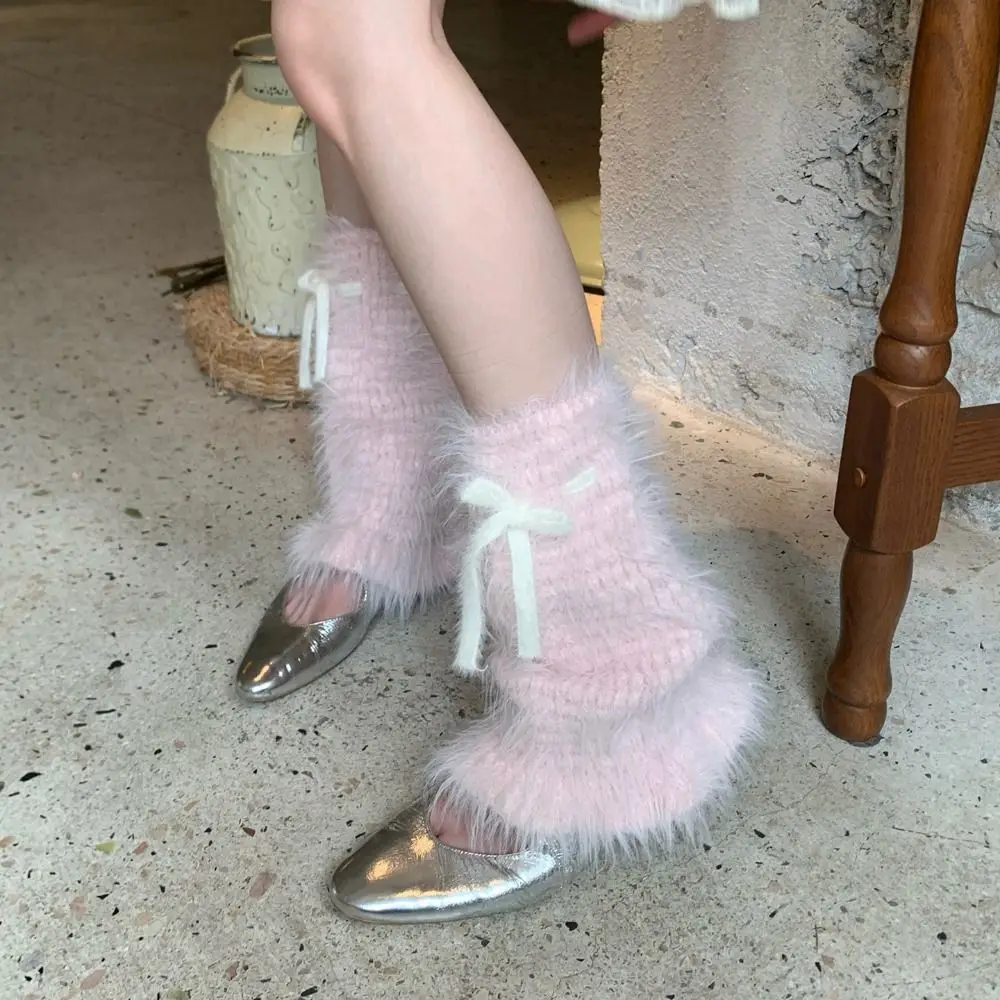 

Fashion Y2K Lace Up Leg Warmers Flare Loose Knit Banding Leggings Elastic Hosiery Knee High Socks Winter