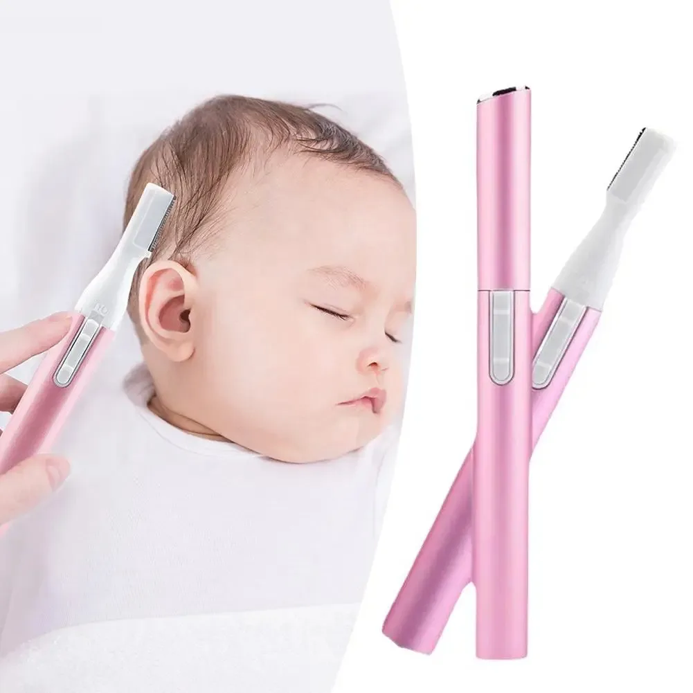 Tagliacapelli viso tutto in 1 con lame risciacquabili per donna, alimentato a batteria per sopracciglia, peli del viso, naso, orecchie, toelettatura leggera