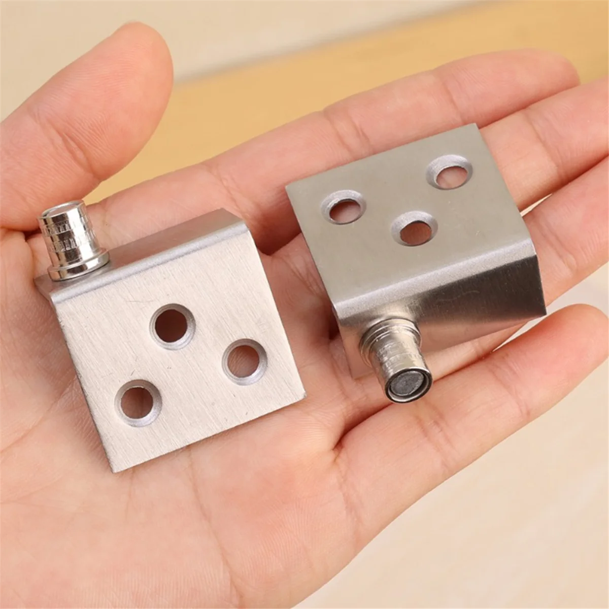 ABFKL 10Pcs Concealed Hinges Invisible Cabinet Up and Down Door Pivot CT Corner Codes for Wood Panel Cupboard Display Support