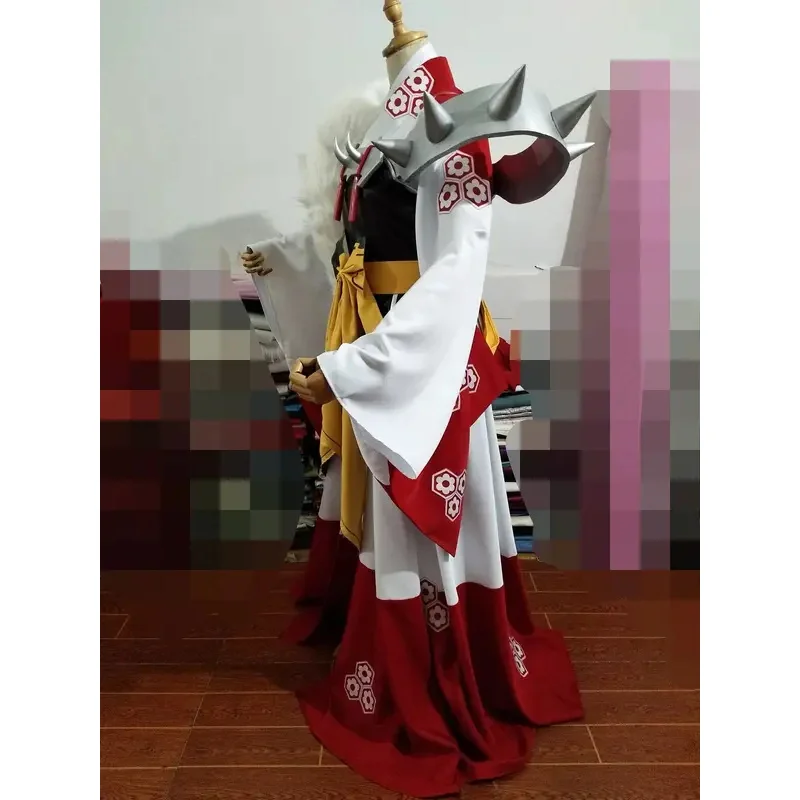 New Anime inuyashang cosplay costume sesluminarung Carnival Halloween Arthur Fancy kimono big tail custom made