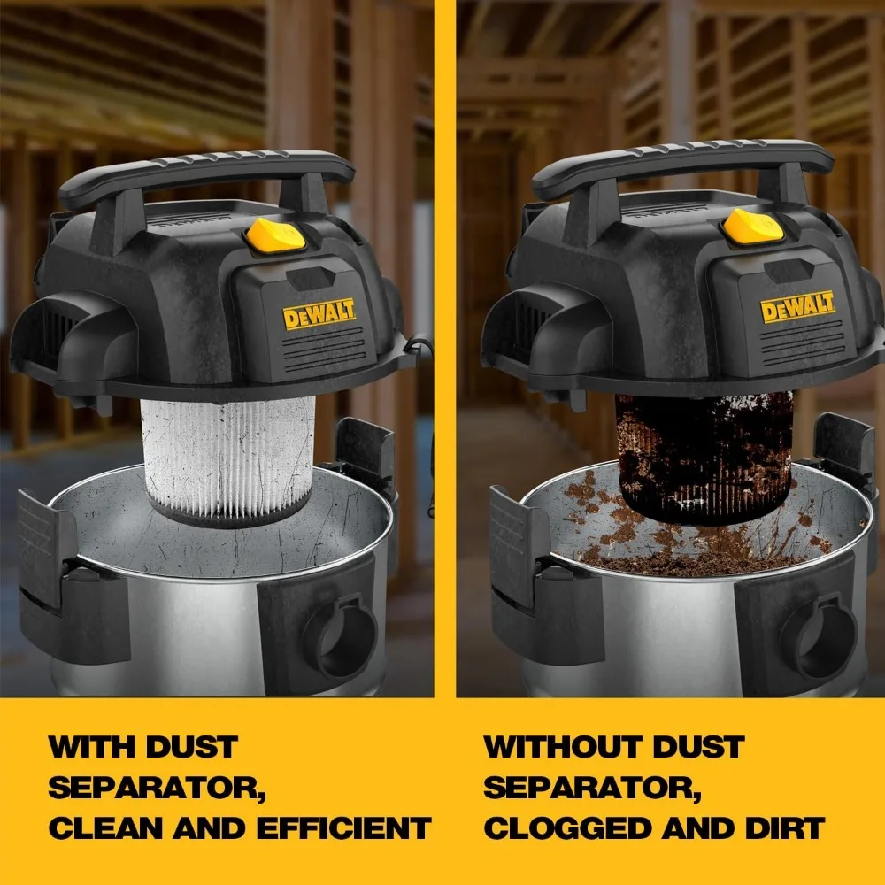 High-Efficiency 10 Gallon Stainless Steel Cyclone Dust Collector with 99.5% Filtration Performance