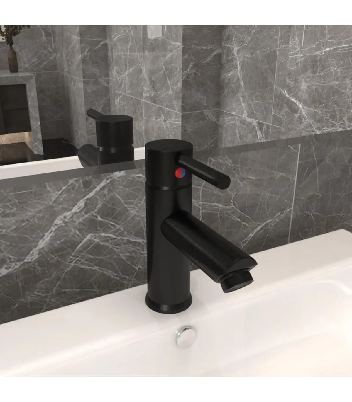 Faucets faucet for bathroom basin finish black 130x176mm