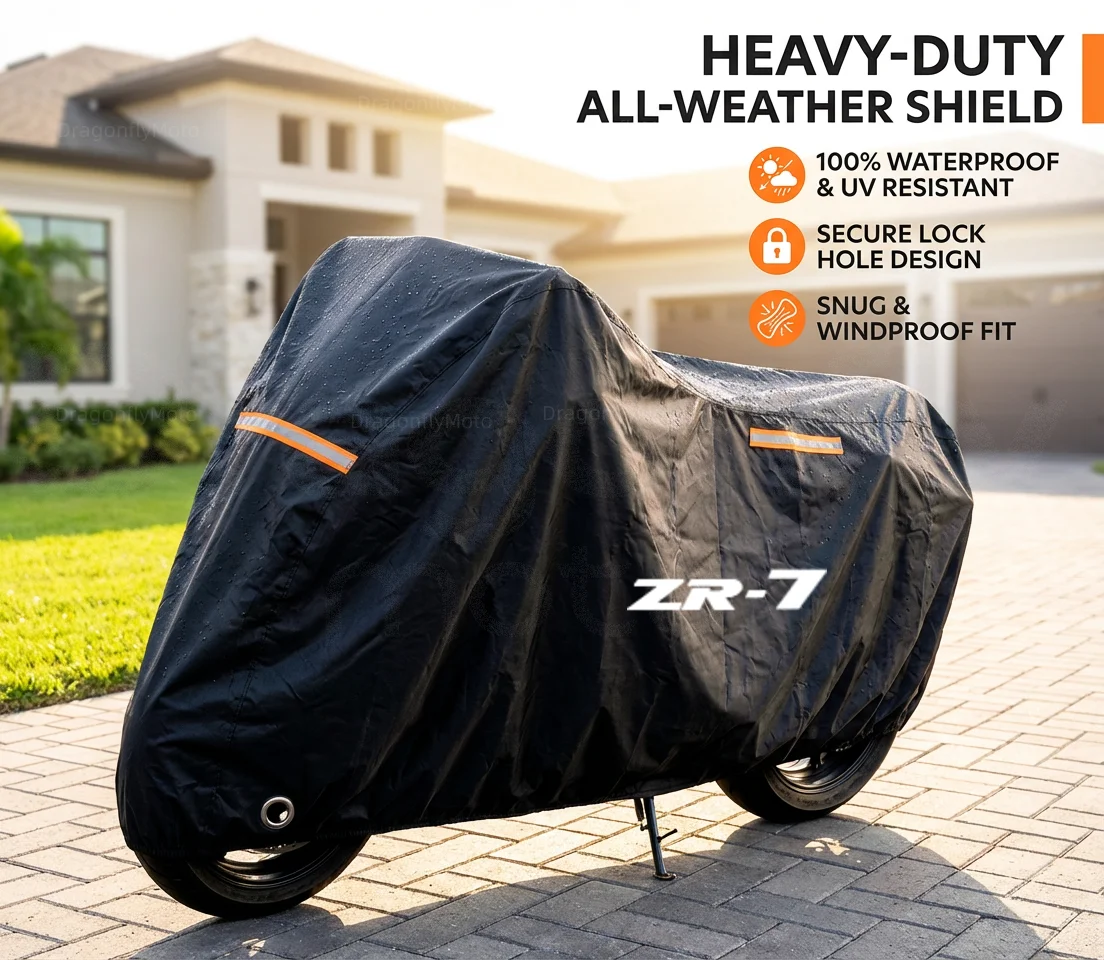 

Водонепроницаемые чехлы для мотоциклов Kawasaki ZR-7/S ZR7 ZR7S 1999-2003 190T, защита от пыли, дождя, снега, УФ-излучения, для использования на открытом воздухе