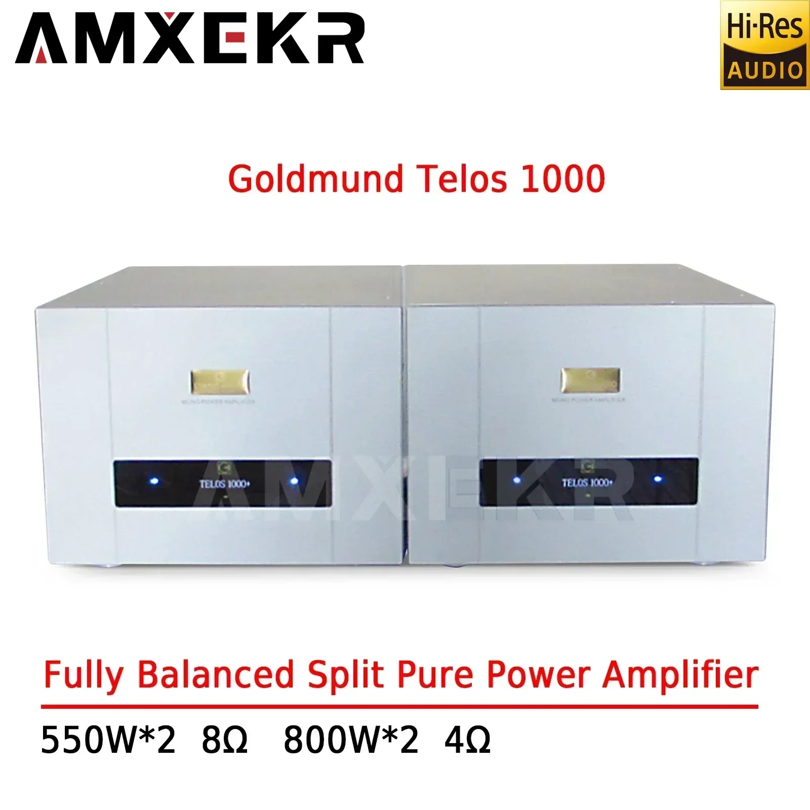 AMXEKR Goldmund Telos 1000 Line 800W*2 Class A and B Fully Balanced Split Pure Post-stage Hifi Power Amplifier