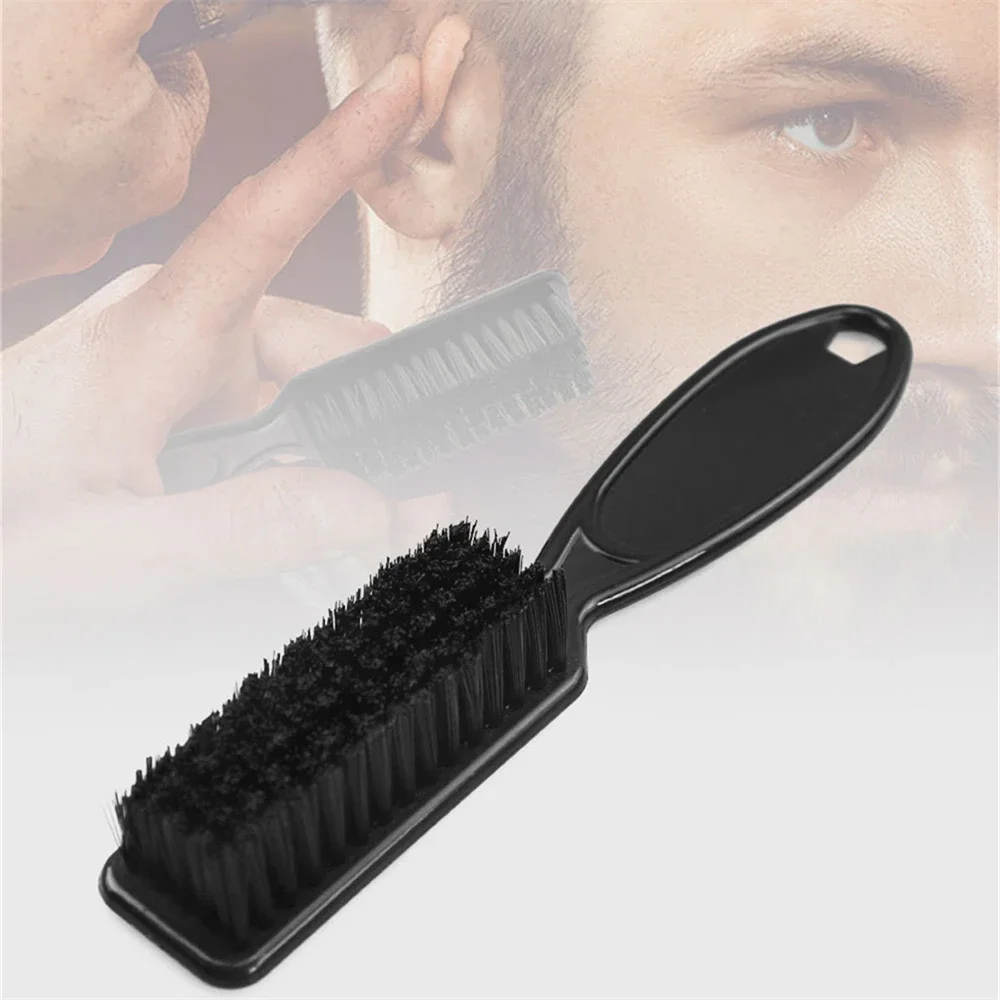 1 قطعة رائجة البيع شعيرات ناعمة مقص فرشاة تنظيف الجلد تتلاشى المقص الرجال النفط رئيس صالون حلاقة شفرة مشط اكسسوارات الحلاق