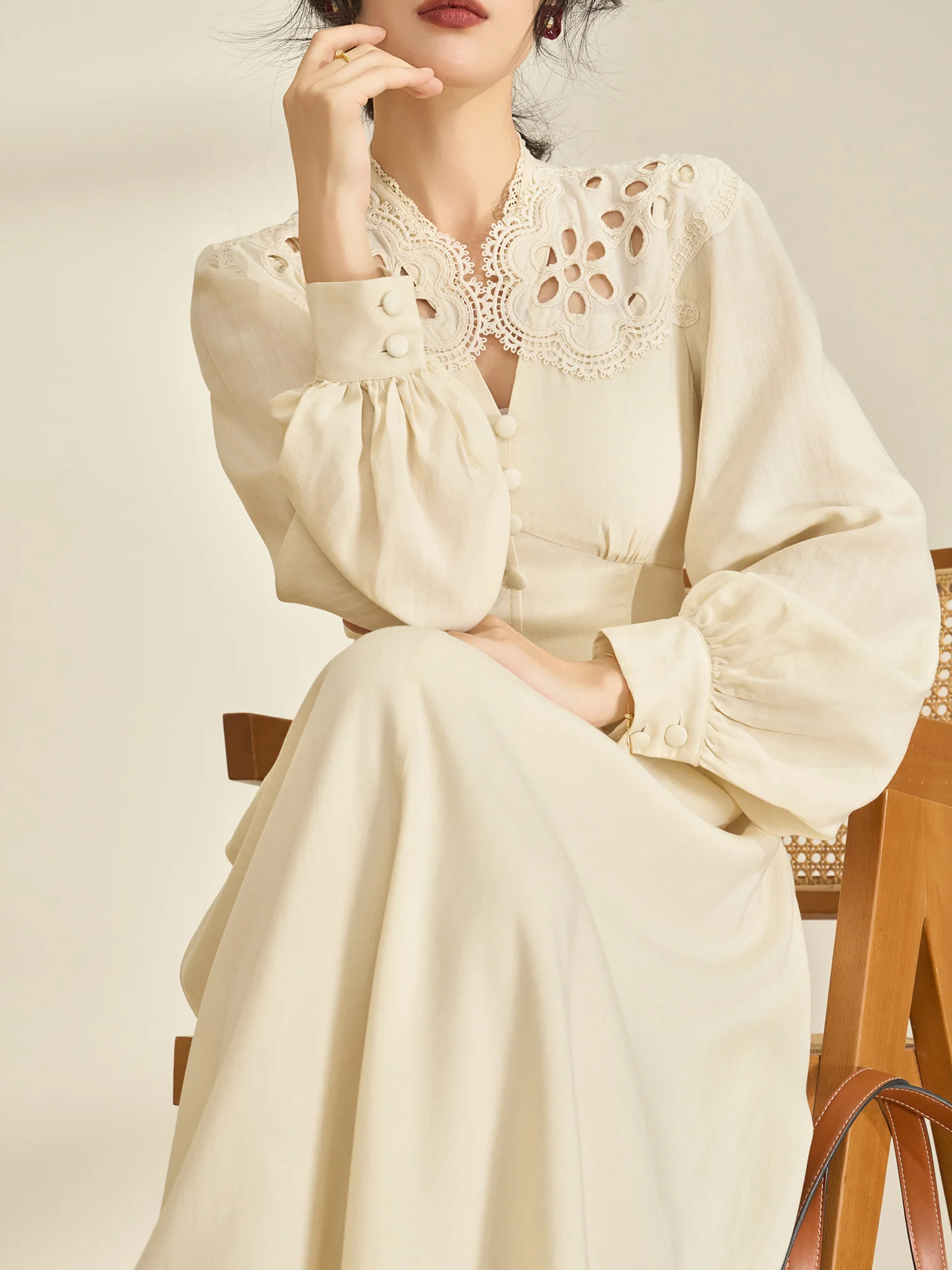 

White Waist-Cinching Dr Miu Sle for Important Ocns Spring Commute Friendly Polyester Fiber Long Sve Zipper Closure