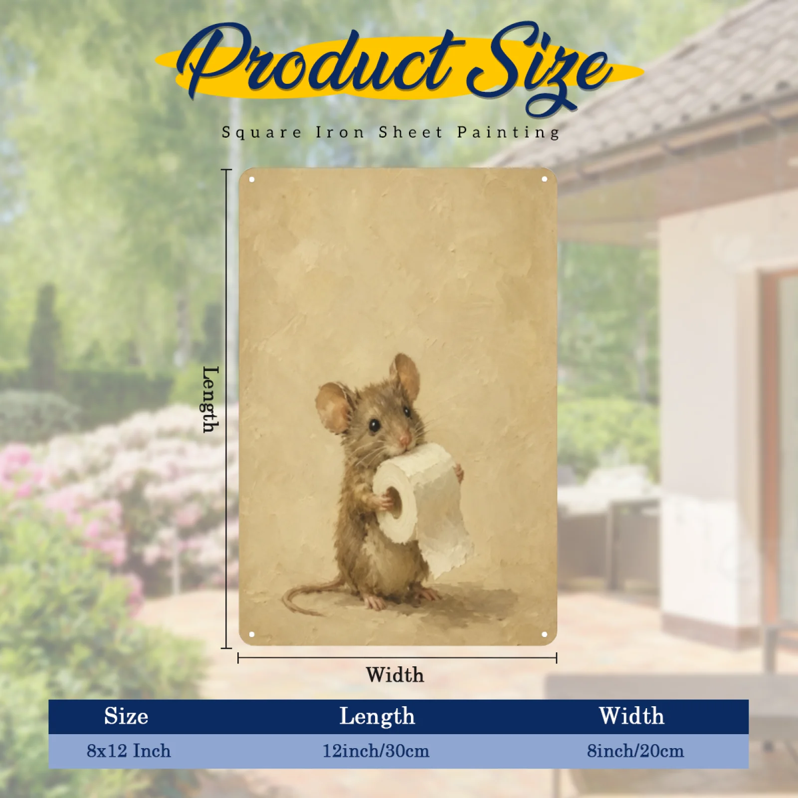 Vintage Cute Mouse Holding Toi - đánh giá và giá Home Bathroom Wallpaper