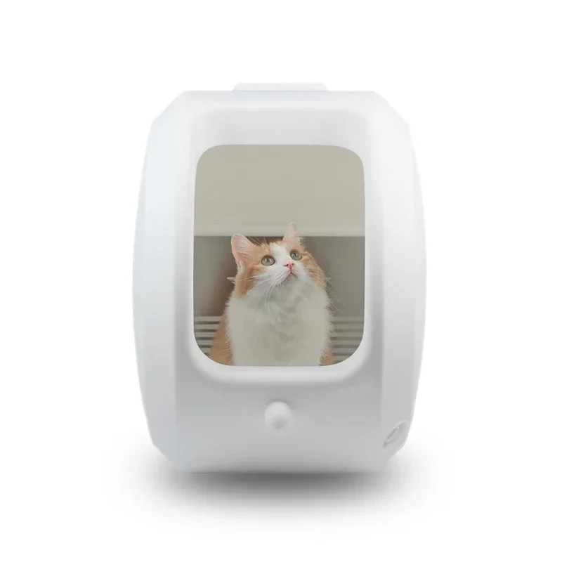 

Semi automatic litter box, semi enclosed automatic cat toilet litter box, automatic litter box