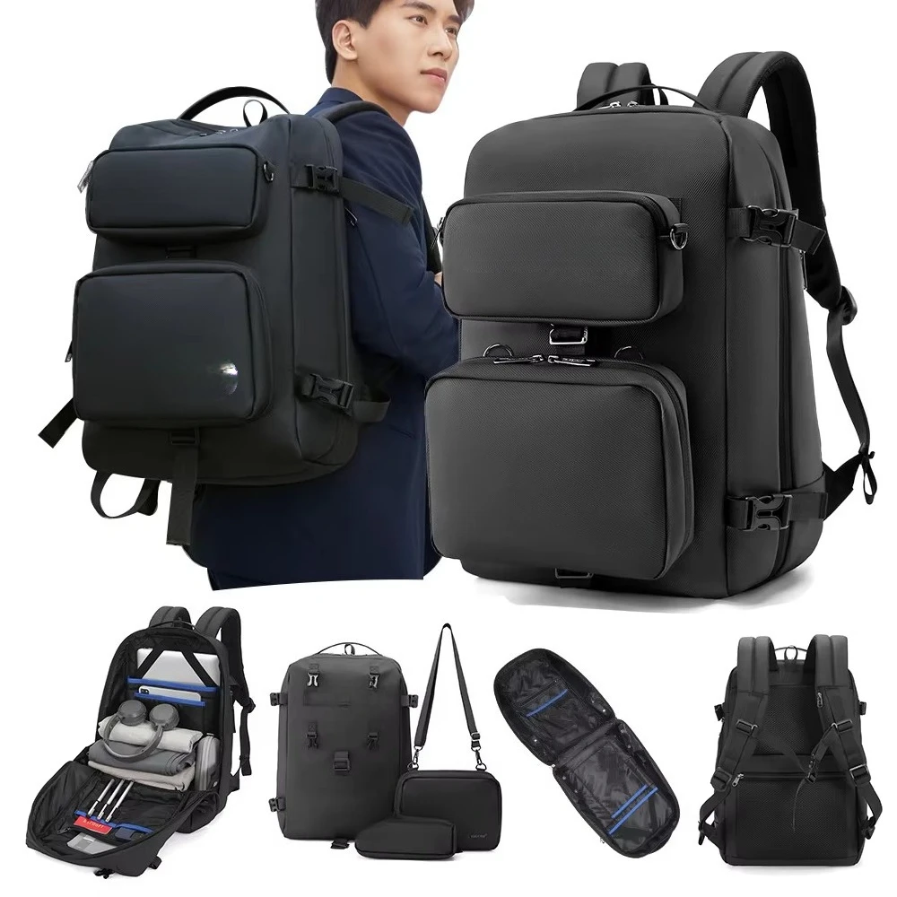 Multi Functional Expandable USB Waterproof Breathable Honeycomb Spine protection Nylon 3-in-1 Detachable Leisure Sports Backpack