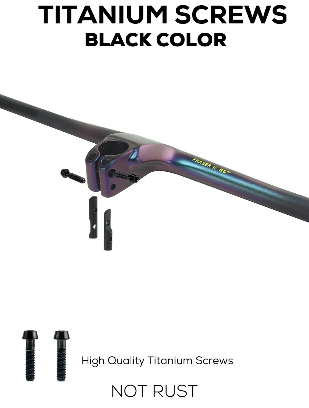 SYNCROS FRASER IC SL WC Chamäleon für Sparks Frame -20 ° Full Carbon Fiber Integrated Cockpit MTB-Lenker Titanschrauben – Detail 7