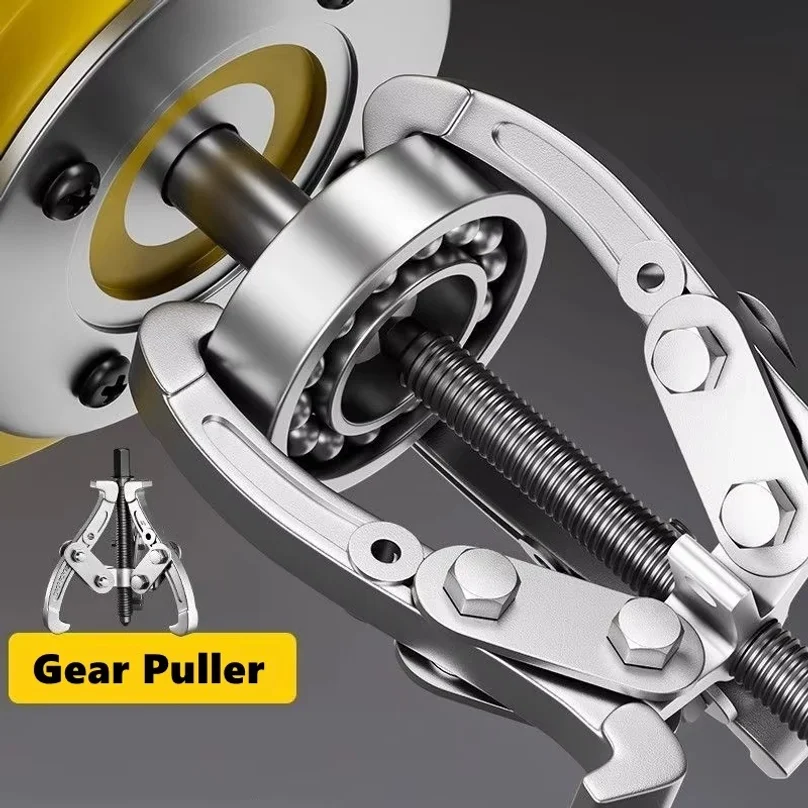 3/4/6/8 Inch Gear Puller 3 Jaw 2 Jaw Reversible Pulley Remover Tool Bearing Flywheel Removal Kit Heavy Duty Professional Grade