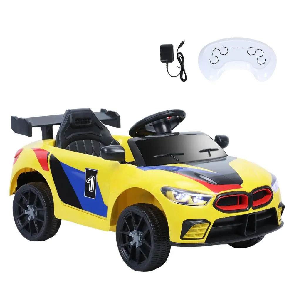 4-Wheels Quad Kids Electric Car, Toddler Electric Racing Car with LED Headlight, Music Function, Instrument Board