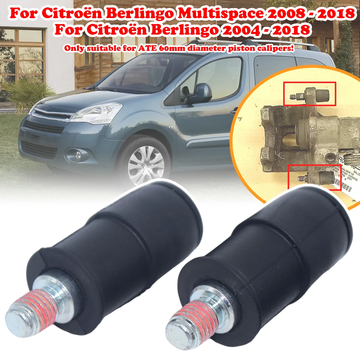 

Для Citroën Berlingo 2004-2018 гг., слайдер переднего тормозного суппорта, комплект направляющих штифтов, левый и правый корпус диска, сильфонная втулка