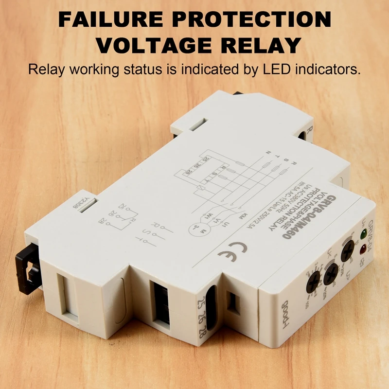 GRV8-04 M460 3-Phase Voltage Monitoring Relay Phase Sequence Phase Failure Protection Voltage Control Relay