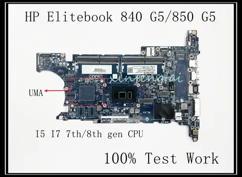 6050A 2945601 -MB HP Elitebook 840 G5/850 G5 노트북 마더보드(I5 I7 8세대 CPU UMA DDR4 100% 테스트 작업 포함)